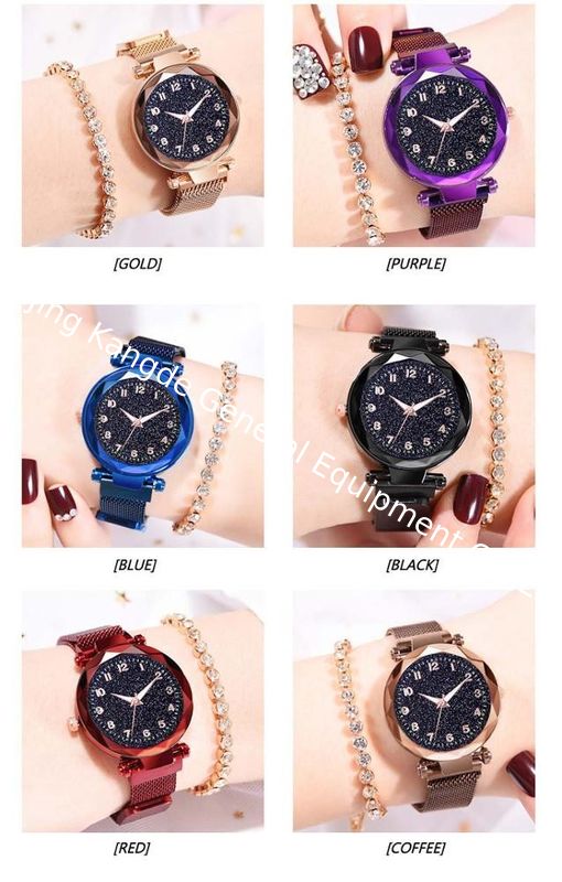 WJ-8481China Good Quality Fashion Smart Quartz Alloy Case Night Lights Magnetic Belt Watch