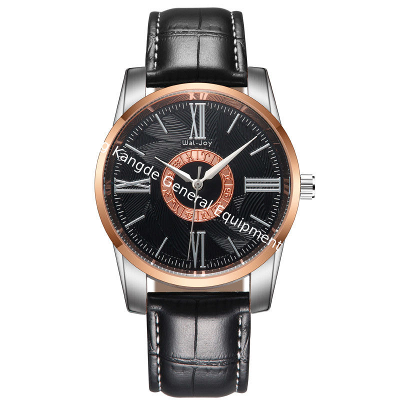 WJ-8106 Waterproof Quartz Wristwatch Simple Roman Digital Scale Leather Strap Watch Popular Small MOQ OEM Watch