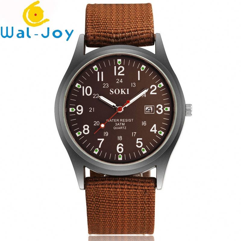 WJ-4613 Unique Canvas Strap Fashion Calendar High Quality Men Wrist Watches
