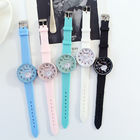 WJ-8379 Beautiful Ladies Silicone Watch Band Alloy Case Watch