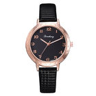 WJ-8452 Fashion Women Good Quality Gift Analog Alloy Watch Case Leather Watch