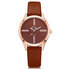 WJ-8394 New Fashion Ladies Alloy Watch Case Leather Watch