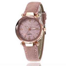 WJ-7782 Fashion Leather Wrist Hand Watch For Women Gift