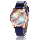 WJ-7801 Korean Fashion Belt Ultra-thin Ladies Watch Couple Table Rainbow Dial Harajuku Style Quartz Watch