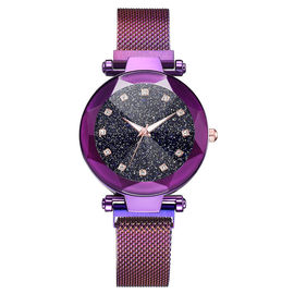 WJ-8483 China Good Quality Star Sky Fashion Smart Women Wrist Stainless Steel Magnetic Watch