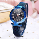 WJ-8484 Fashion Smart Night Lights Alloy Case Stainless Steel Band Alloy Case Magnetic Bracelet Watch