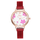 WJ-8460 New Fashion Flower Watch Ladies China Factory Alloy Case Stainless Steel Band Mesh Watch