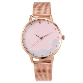 WJ-8082 New Cheap Woman Analog Quartz Stainless Steel Mesh Band Watch