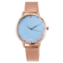 WJ-8082 New Cheap Woman Analog Quartz Stainless Steel Mesh Band Watch