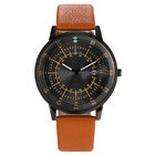 WJ-8076 Cheap Men Leather  Band Quartz Wrist Watch
