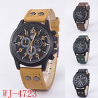 WJ-4723 New design big face quartz leather watches low price sport handwatches clear wristwatches