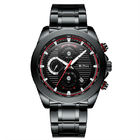 WJ-7391 Vogue Stainless Steel Watches BIDEN Brand Quartz Handwatches 3ATM Waterproof Date Day Men Wrist Watches