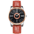 WJ-8106 Waterproof Quartz Wristwatch Simple Roman Digital Scale Leather Strap Watch Popular Small MOQ OEM Watch
