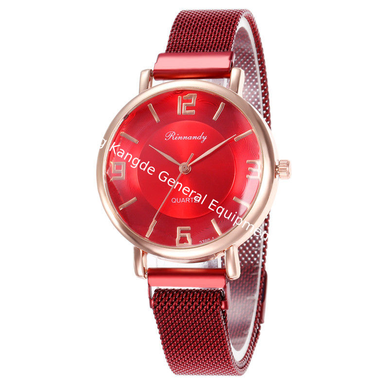 WJ-8568 Sky Alloy Face Fashion Charm Ladies Stainless Steel Magnetic Woman Mesh Wrist Watch