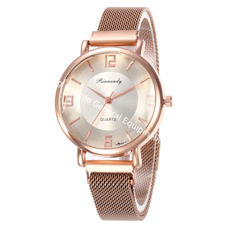 WJ-8568 Sky Alloy Face Fashion Charm Ladies Stainless Steel Magnetic Woman Mesh Wrist Watch