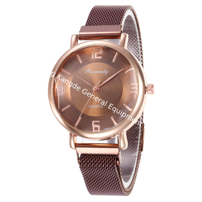 WJ-8568 Sky Alloy Face Fashion Charm Ladies Stainless Steel Magnetic Woman Mesh Wrist Watch