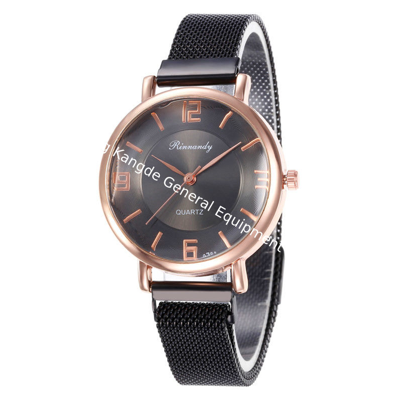 WJ-8568 Sky Alloy Face Fashion Charm Ladies Stainless Steel Magnetic Woman Mesh Wrist Watch