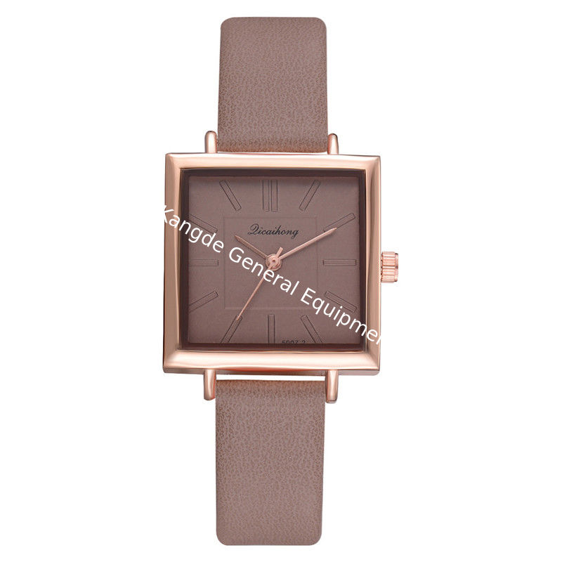 WJ-8407 Ladies Leather Quartz Alloy Watch Case Watch