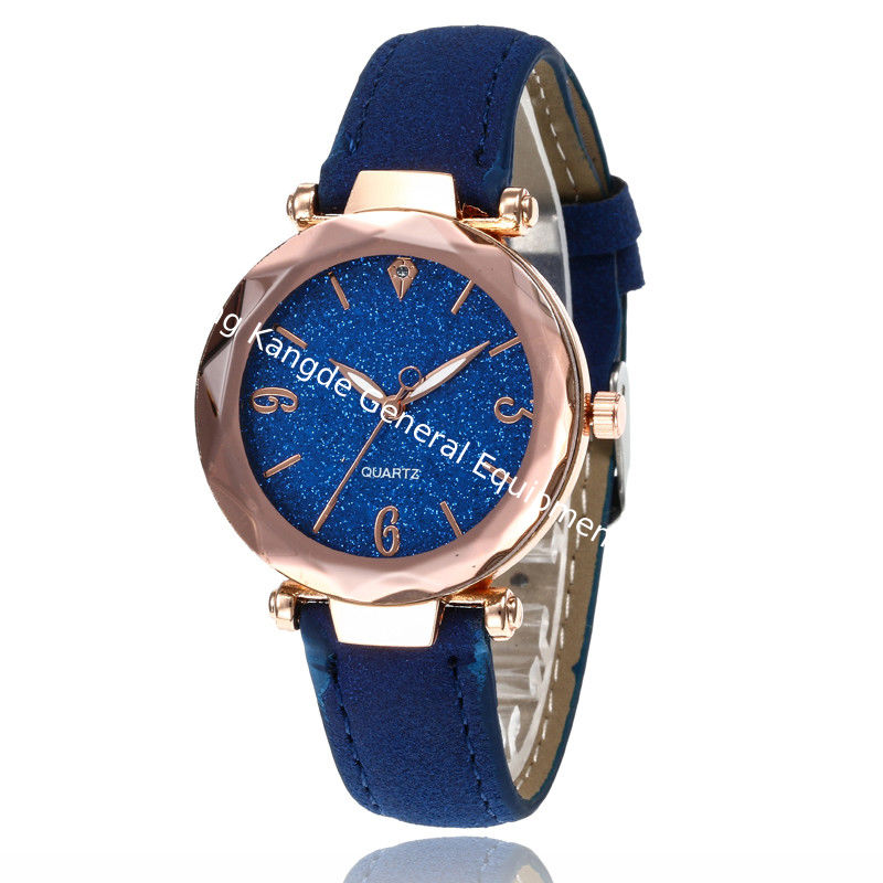 WJ-7782 Fashion Leather Wrist Hand Watch For Women Gift