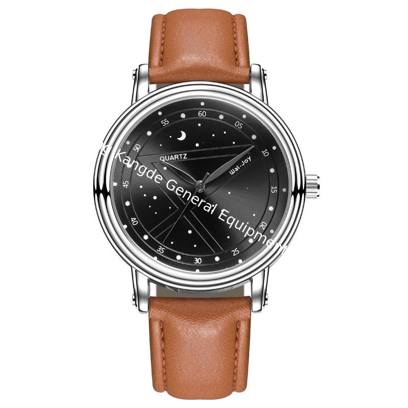 WJ-8109 Newest Starry Sky Face Design Attractive Leather Band Vogue Quartz OEM Male Waterproof Watch