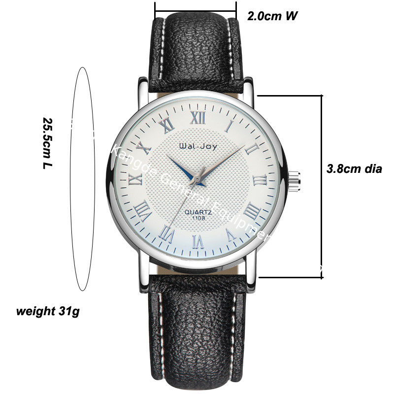 WJ-8101 New Style Hot Selling High Quality Leather Men Watch Popular Fashion Life Waterproof Male Quartz Handwatches
