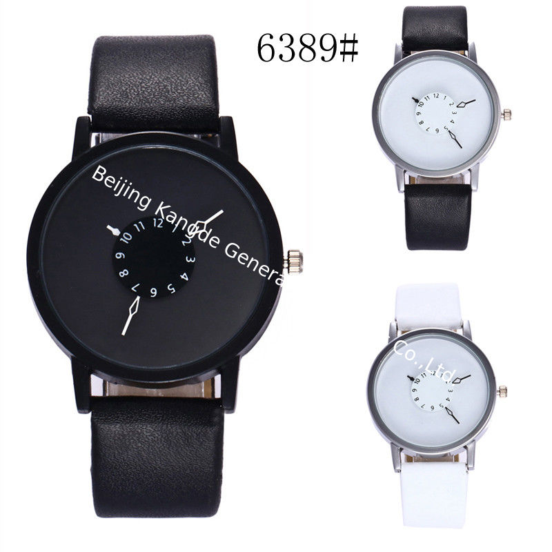 WJ-7126 Hot Selling Vogue Men Watch No Logo Small OEM Watches Leather Wristwatches Low Price