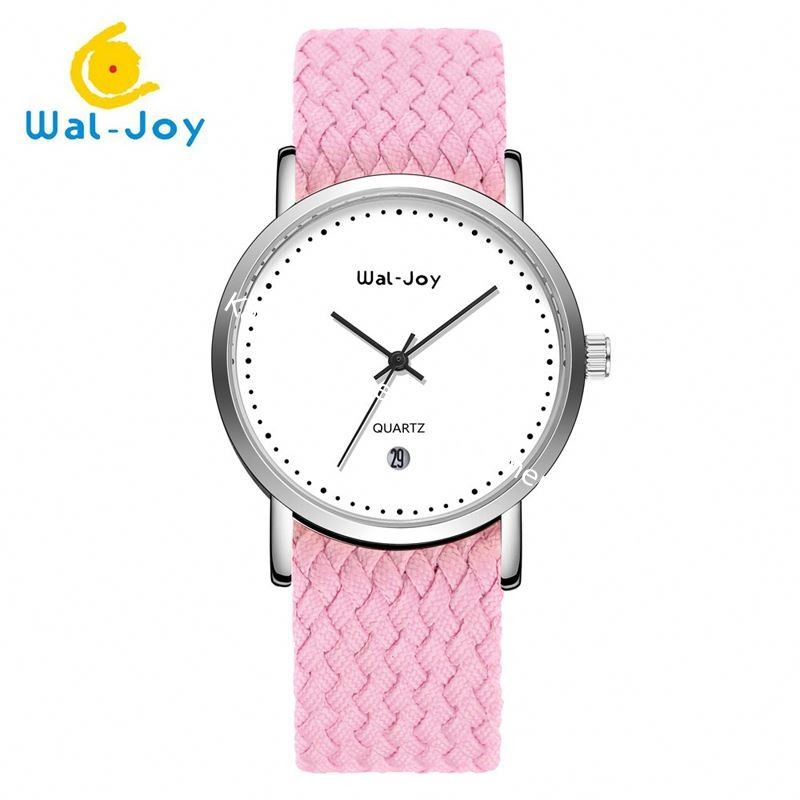 WJ9007 Own Branding Luxury Watches Women Nylon OEM Watch Low MOQ Casual Waterproof Calendar Wristwatch Logo Custom