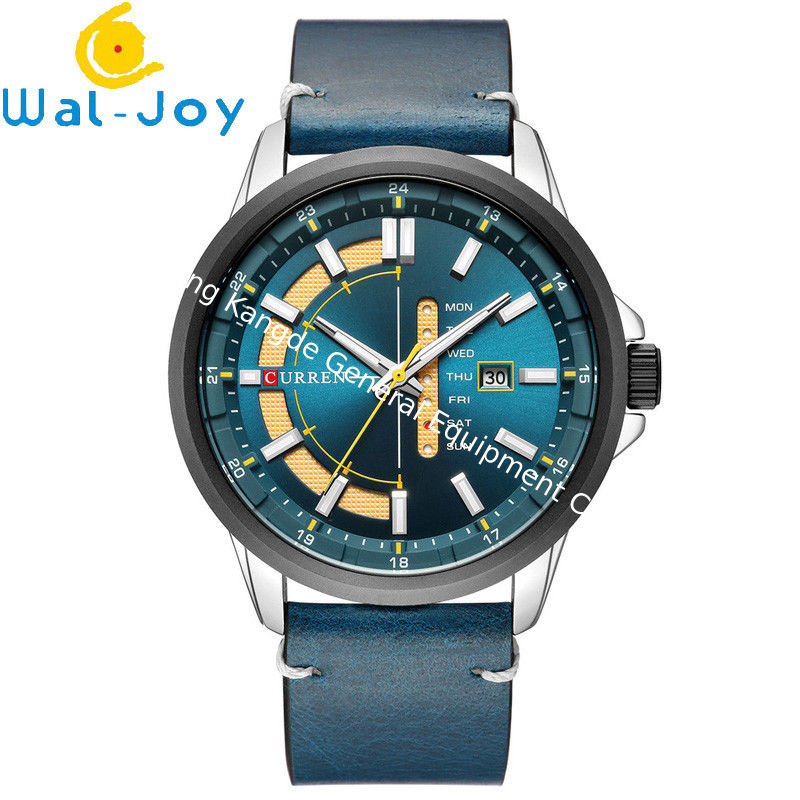 WJ-7601 New CURREN Brand fashionable Amazon Men's Quartz Belt Watch 30 Meters Waterproof Japanese Core Watch