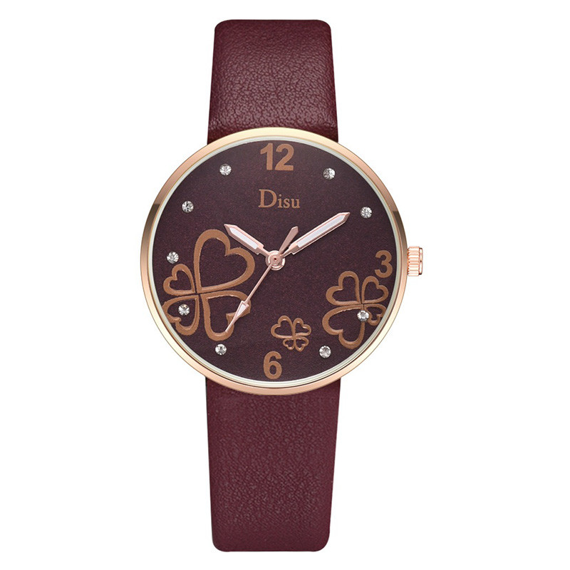 WJ-8393 New Fashion Watch Ladies Leather Band Strap Alloy Case Watch