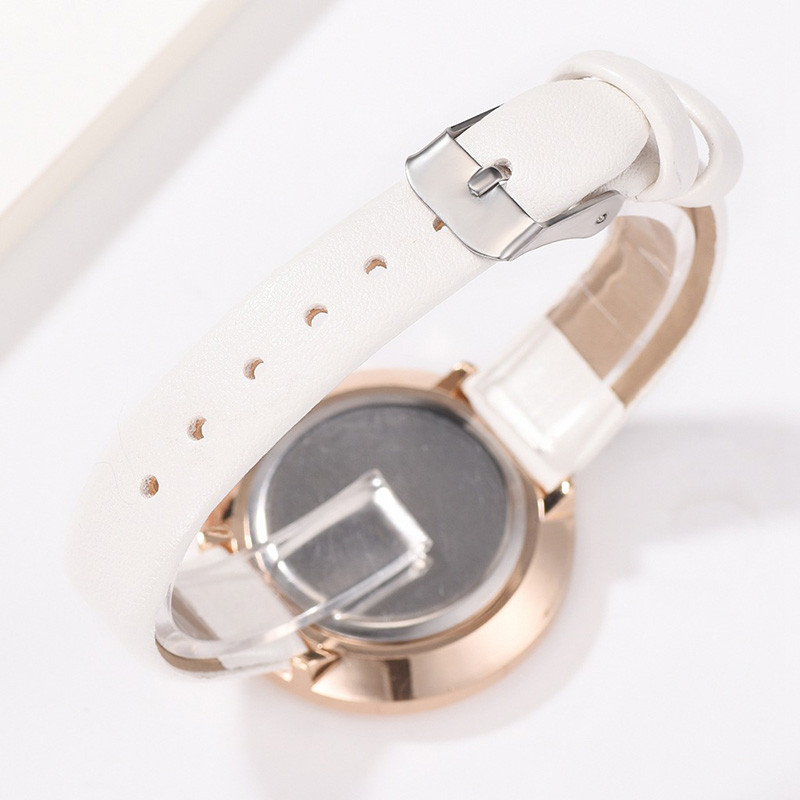 WJ-8392 New Fashion Alloy Case Ladies Leather Watch