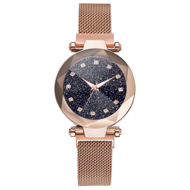 WJ-8483 China Good Quality Star Sky Fashion Smart Women Wrist Stainless Steel Magnetic Watch