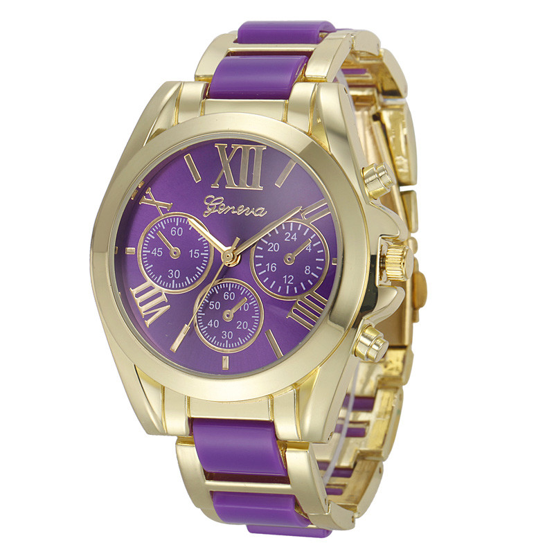 WJ-3589 multicolor stainless steel charming vogue Geneva best selling wrist hand watch