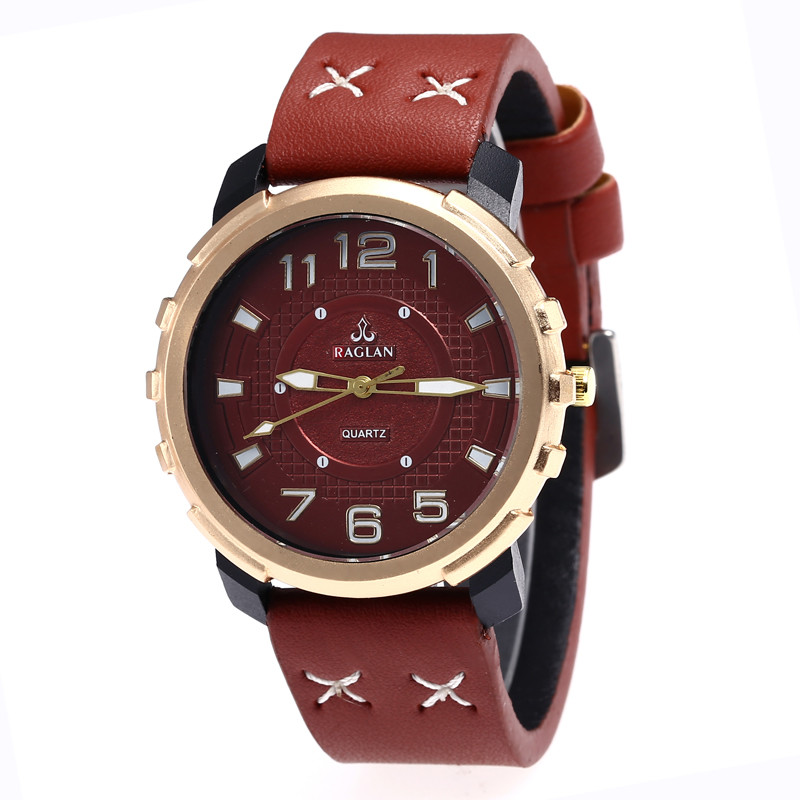 WJ-7968 New Style Leather Strap Style Leather Band Smart Watch For Men