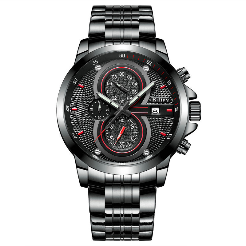 WJ-7395 Wholesales Business 3ATM Men Watches Waterproof Stainless Steel Wrist Watches Aotu Date Quartz Handwatches