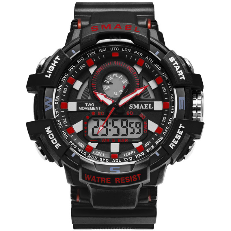 WJ-7398 Fashion Latest Design SMAEL Men Watches Big Face Brand Digital Wrist Watches Casual Cheap Price Silicone Handwatches