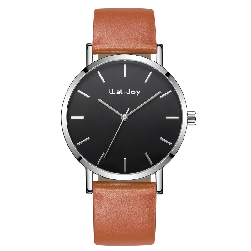WJ-6494 Custom Own Brand Luxury Fashion Genuine Leather Watch Men Simple Classical Wristwatch